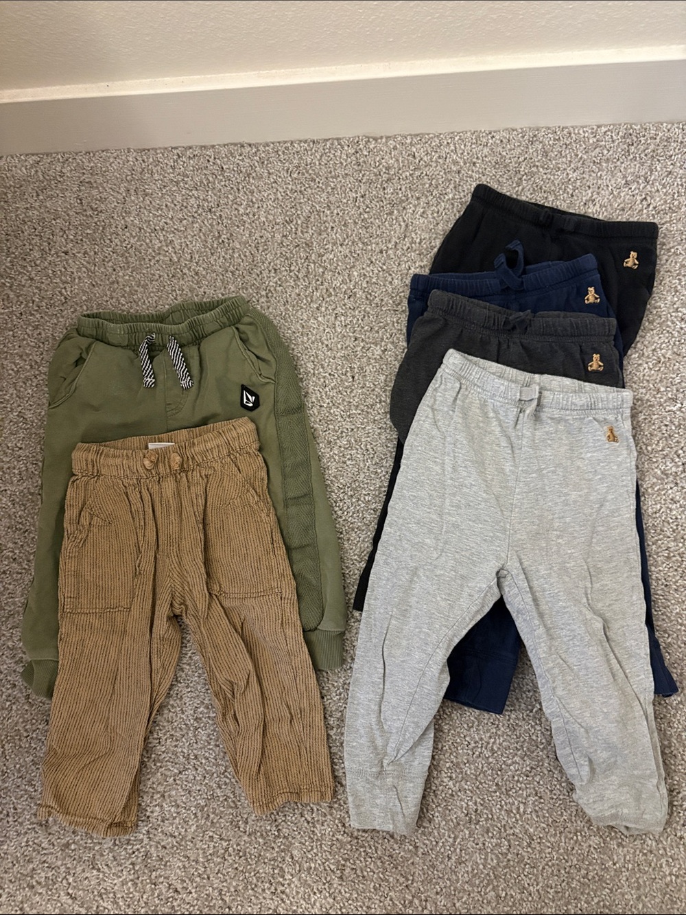 Kids Jogger Pants Bundle - Olive, Tan, Gray, Navy, Black. Zara, Valcom and Gap